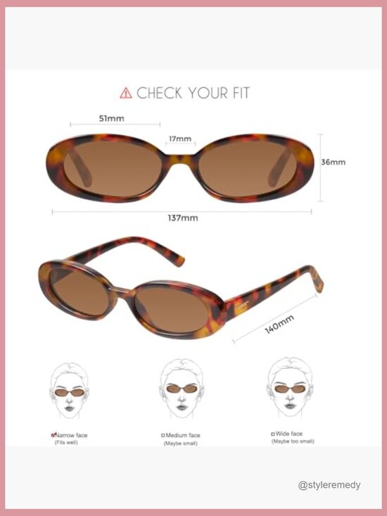 Retro Oval Sunglasses for Small Faces with Plastic Frames main image 4